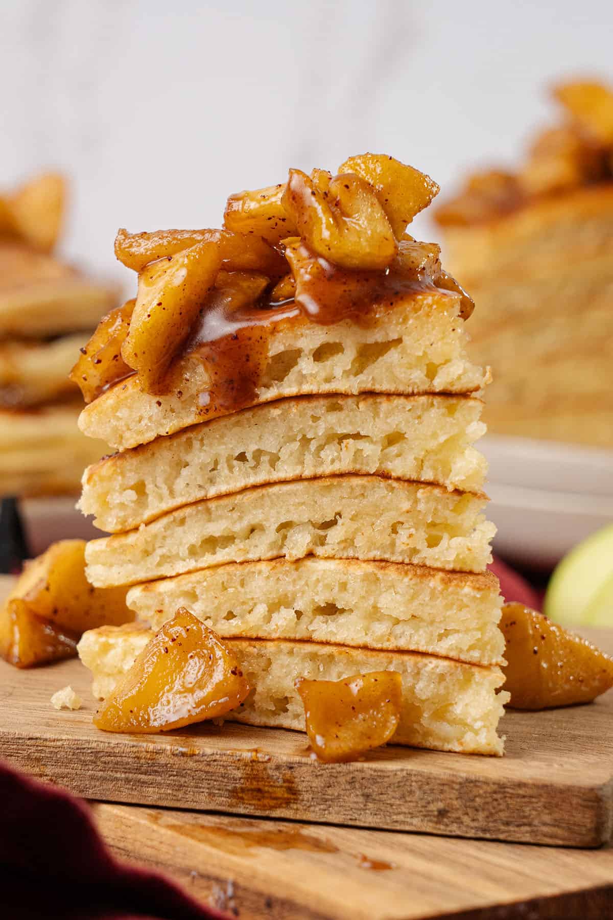 Apple Cinnamon Pancakes on a plate.