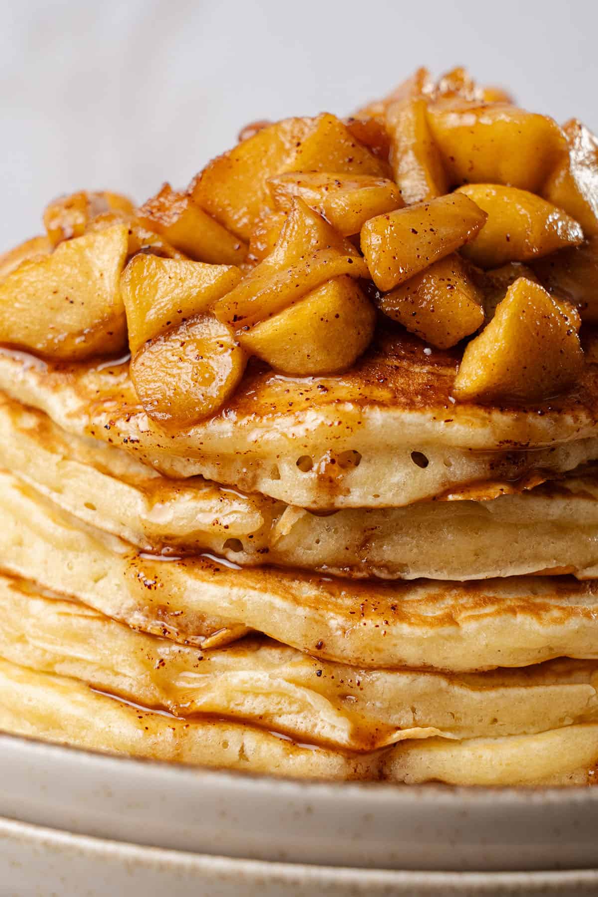 Apple Cinnamon Pancakes on a plate.