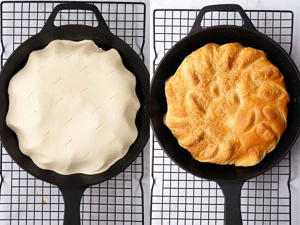Assemble the pears with the puff pastry and Bake