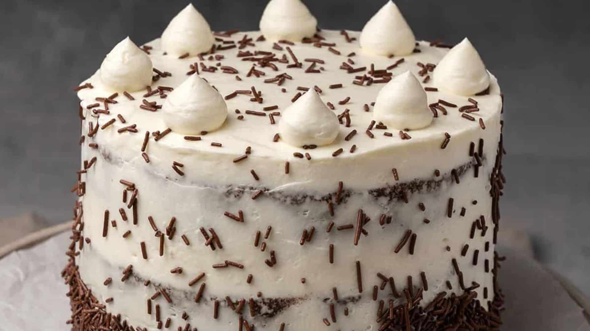 Chocolate Cake with Cream Cheese Frosting.