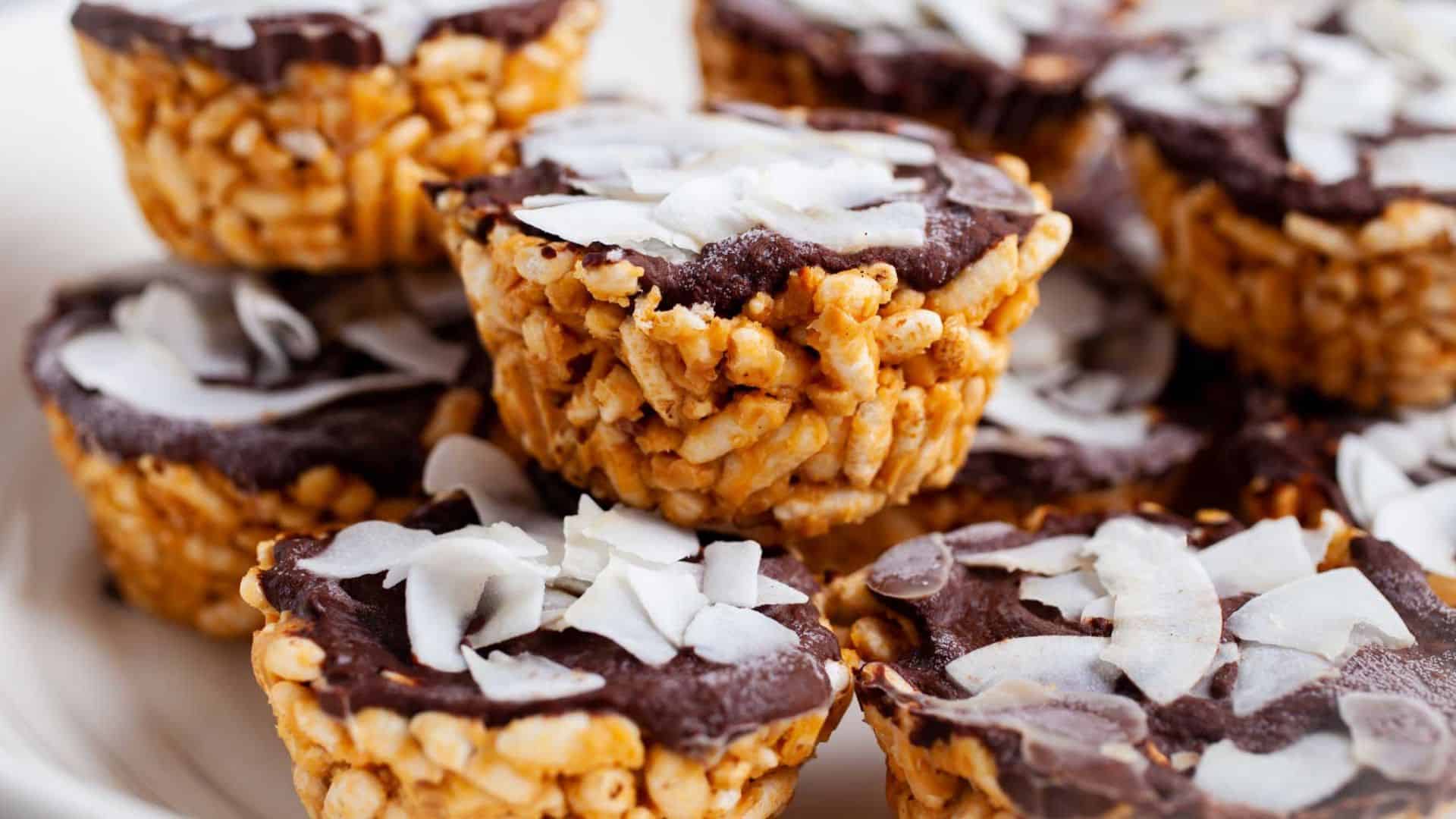 Chocolate Peanut Butter Rice Crispy Treats.