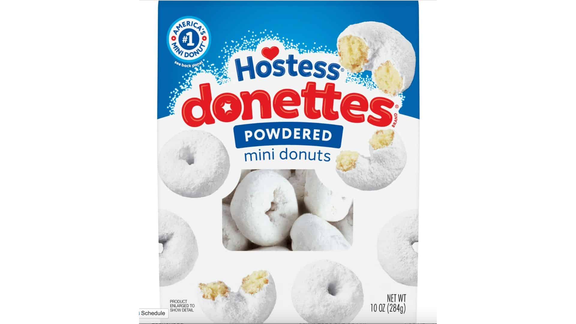 Hostess powdered sugar mini donuts