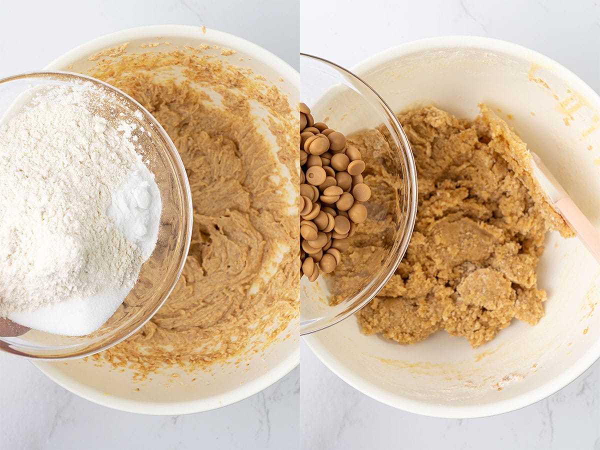 Mix in the dry ingredients.