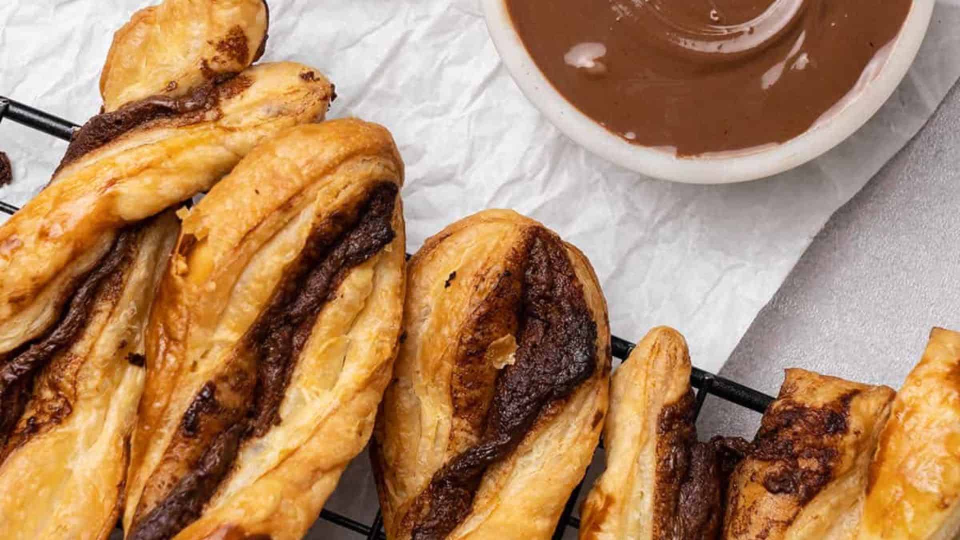 Nutella Puff Pastry Twists.