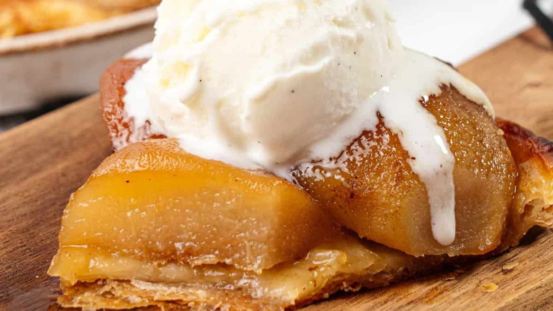 Pear Tarte Tatin.
