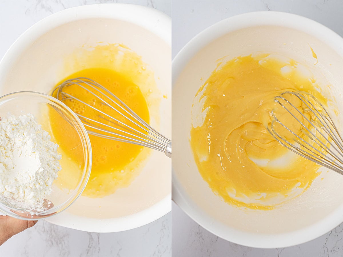 Whisk the egg yolks and sugar together.