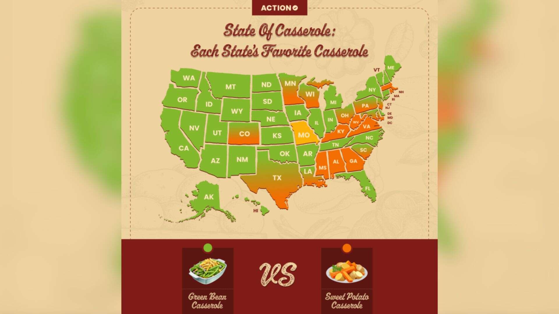 casserole map by state