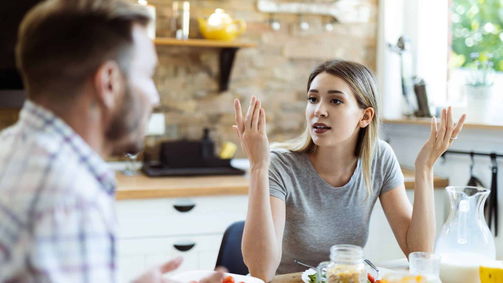 woman arguing with her husband