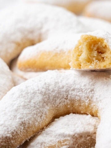 Almond Crescent Cookies.
