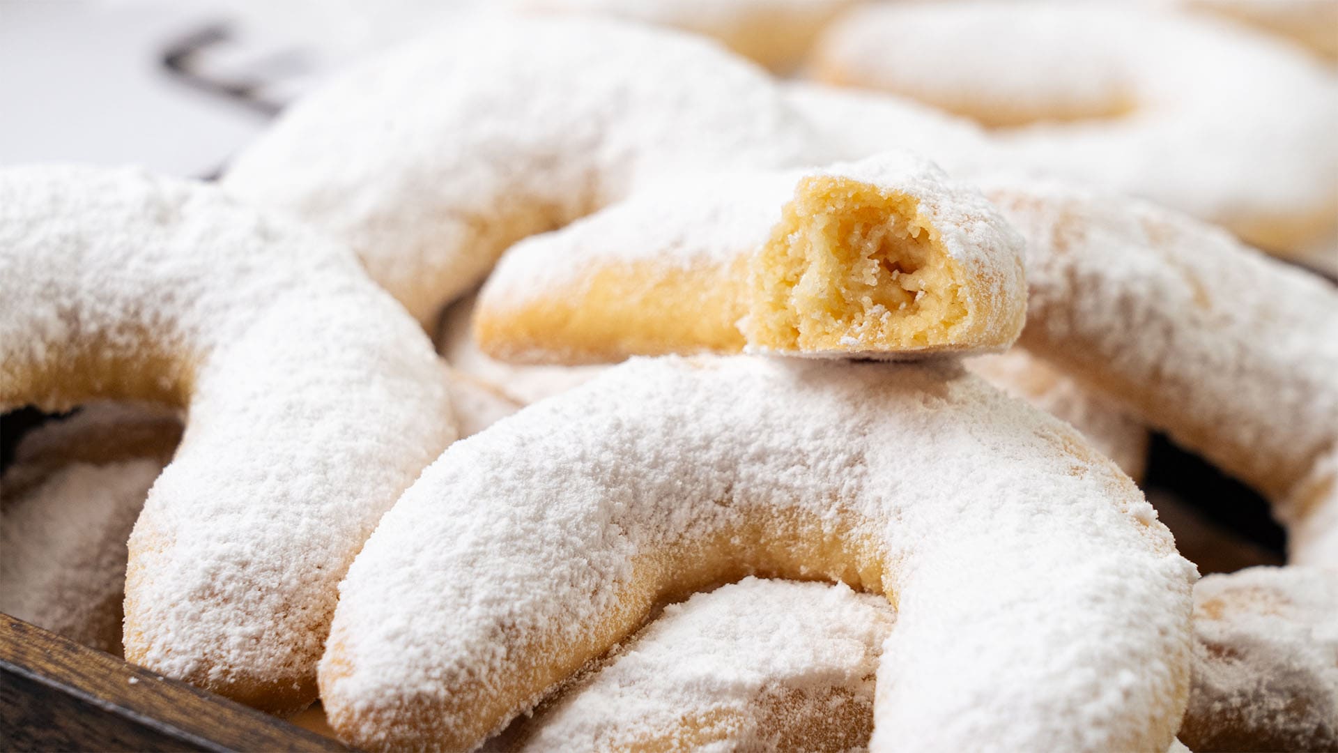 Almond Crescent Cookies.