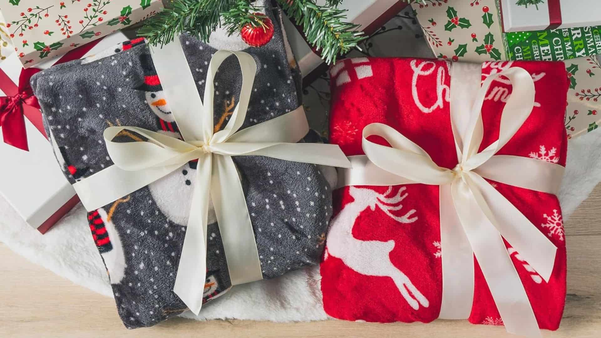 Christmas throw blankets