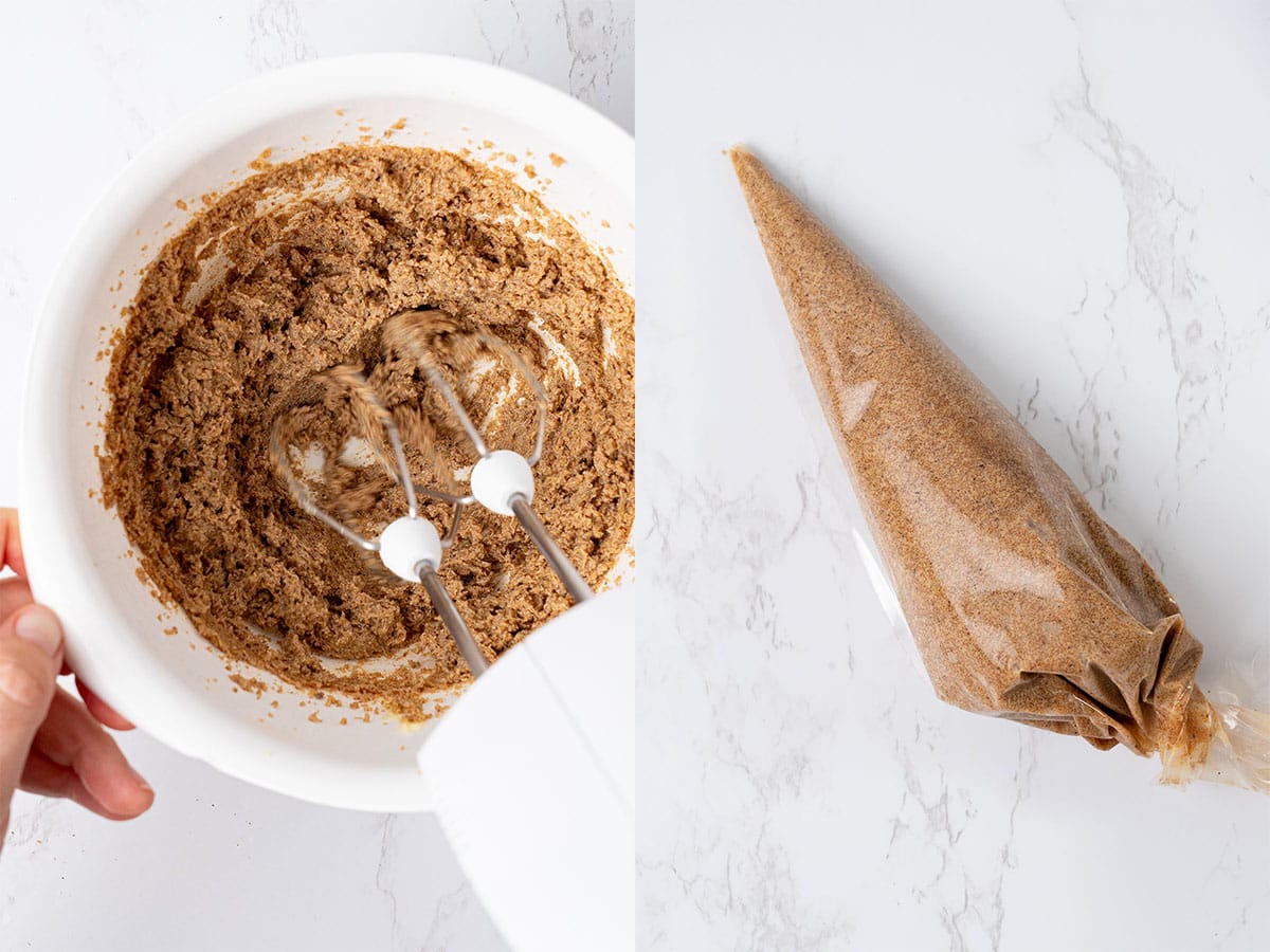 Put the mixture into a piping bag.