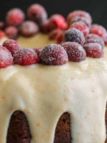 Gingerbread Bundt Cake with Cream Cheese Frosting.