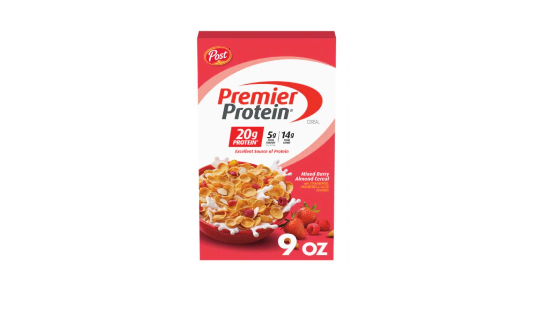 Premier Protein mixed berry almond protein cereal