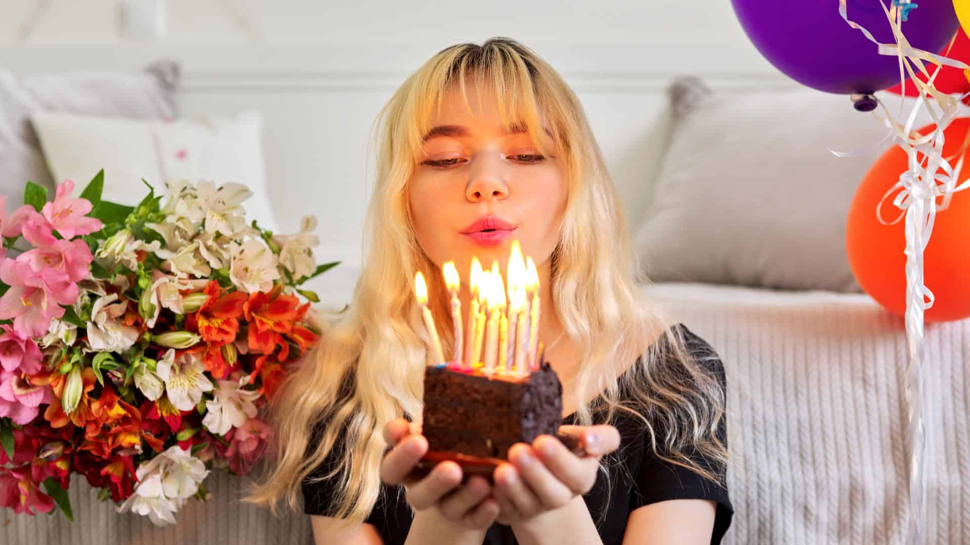 blowing out birthday candles