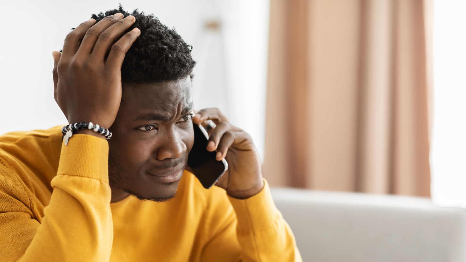 man on phone
