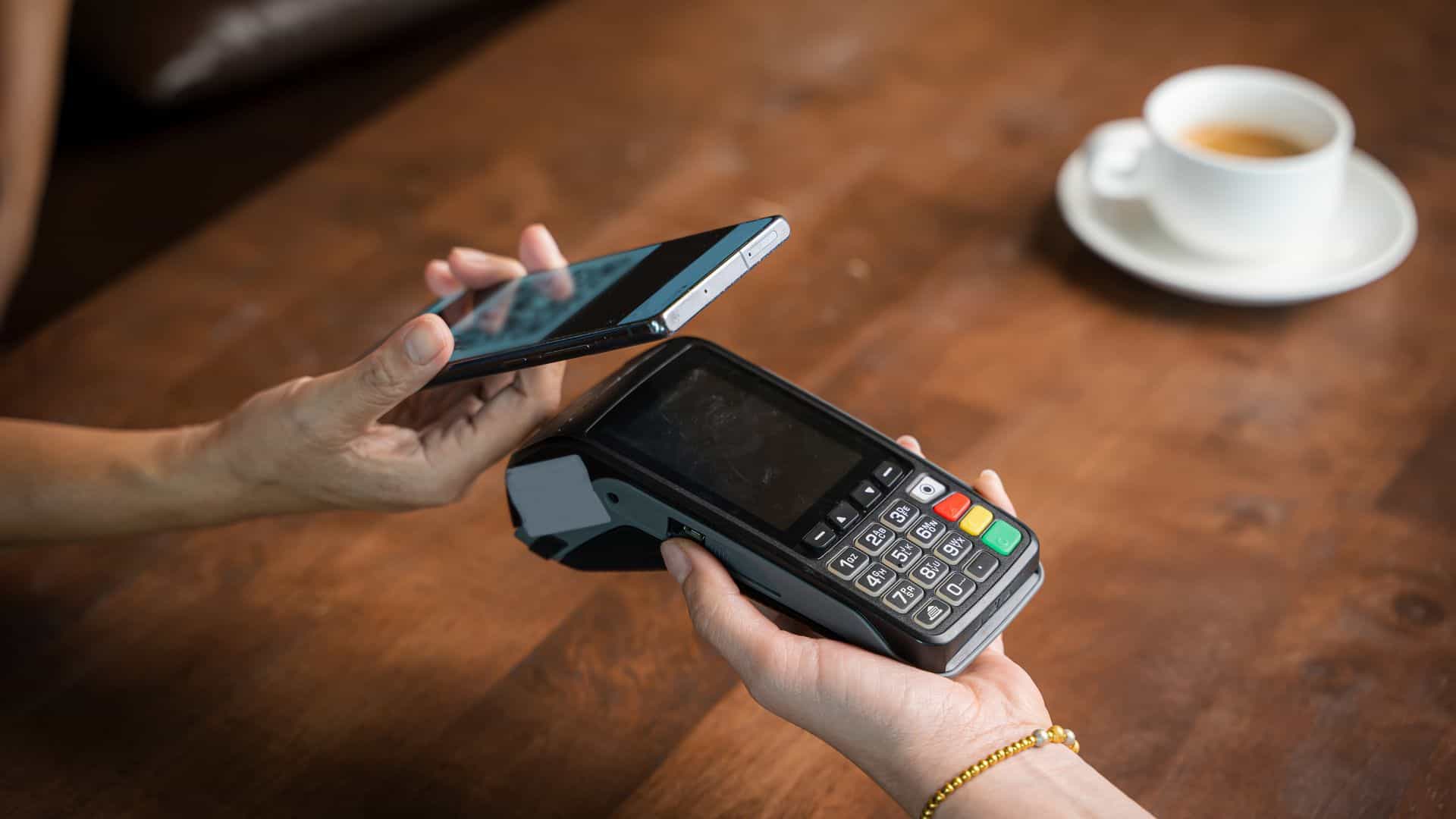 paying at restaurant