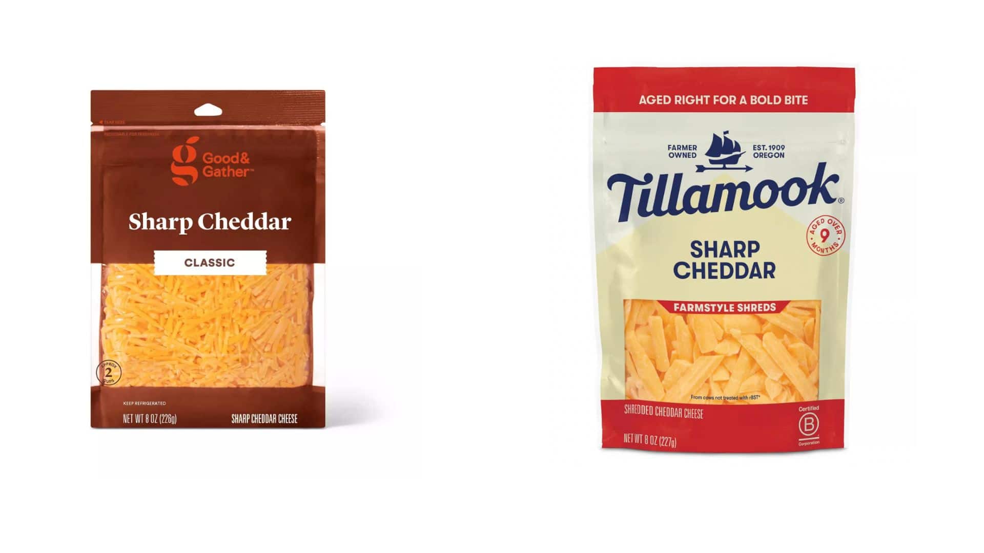 shredded cheese comparison