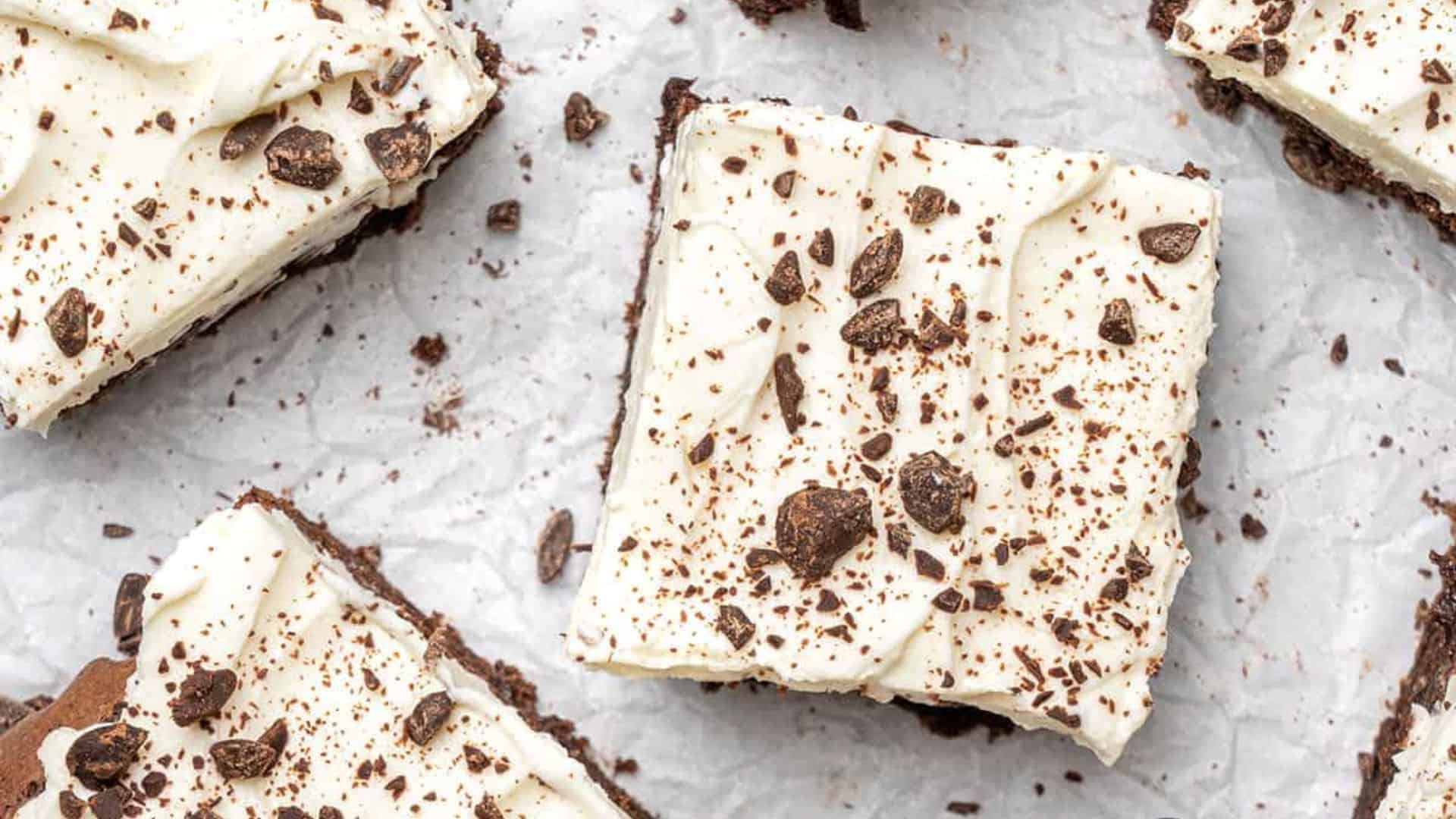 Brownies with Cream Cheese Frosting.
