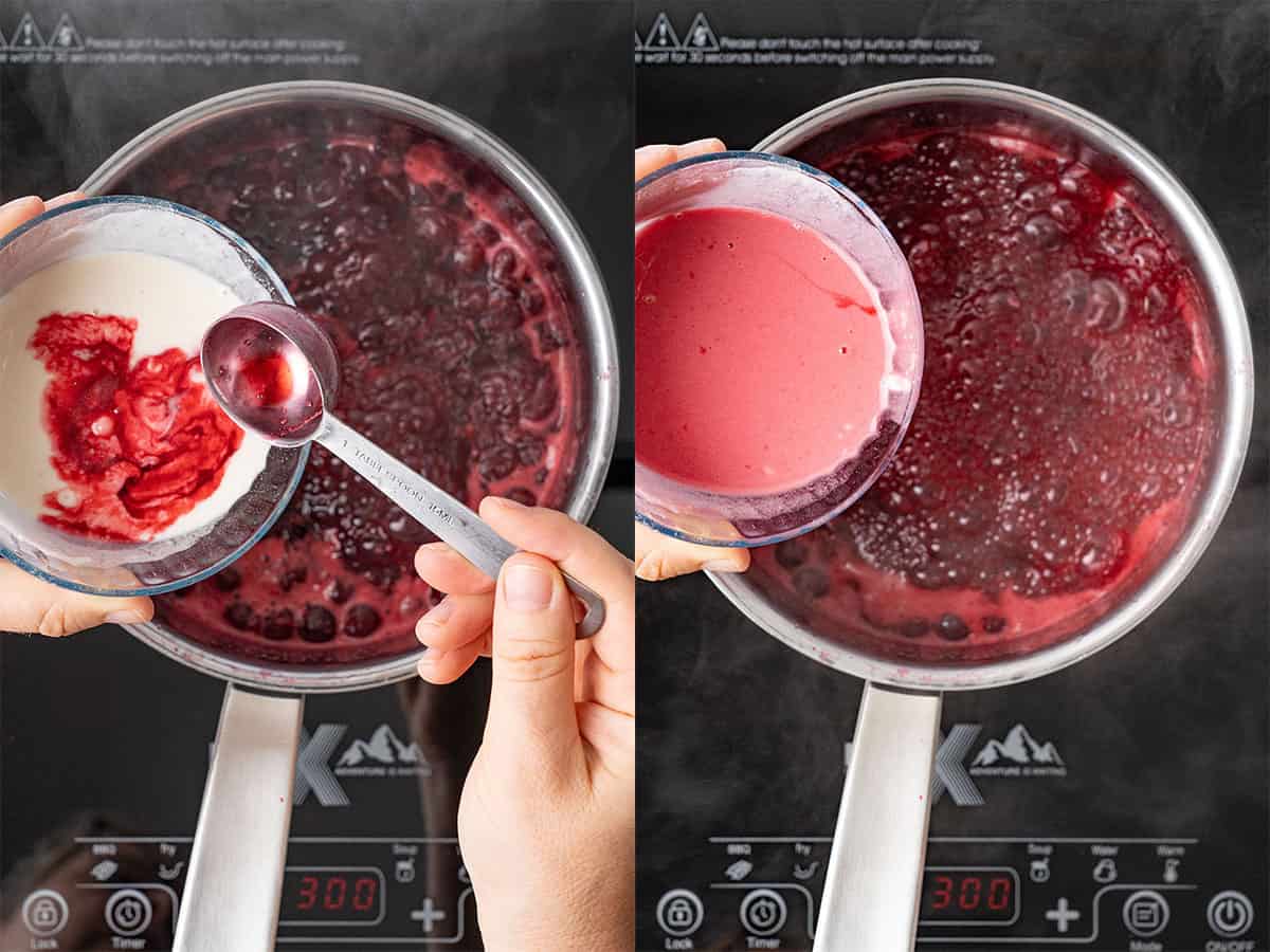 Cherry pie filling process.