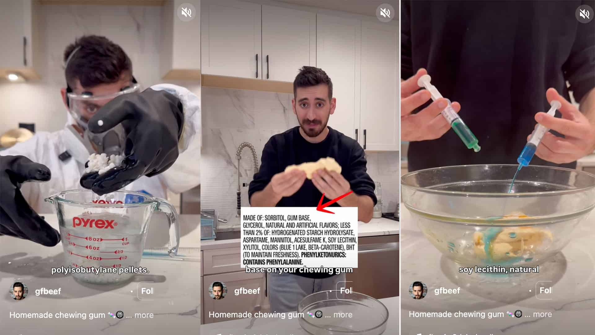 Itay Shechter is making chewing gum.