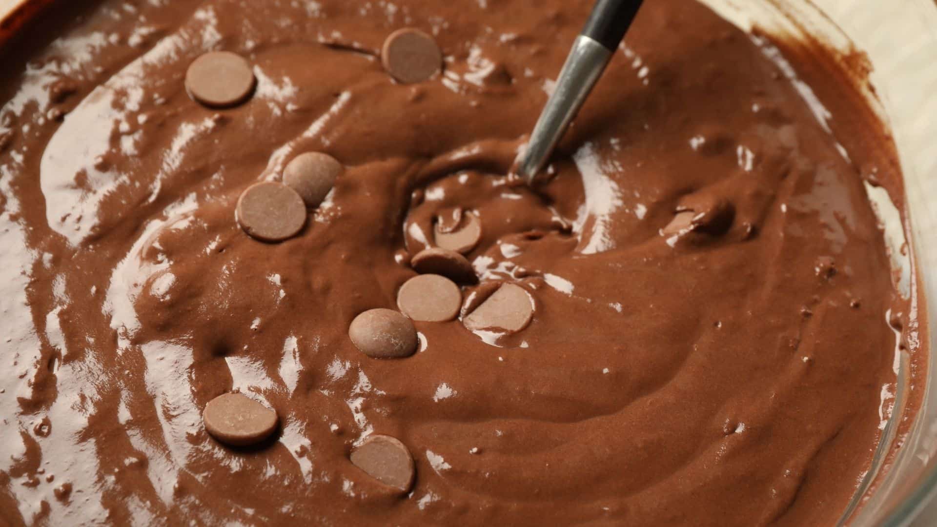 Melting Chocolate Chips for Dough in Bowl