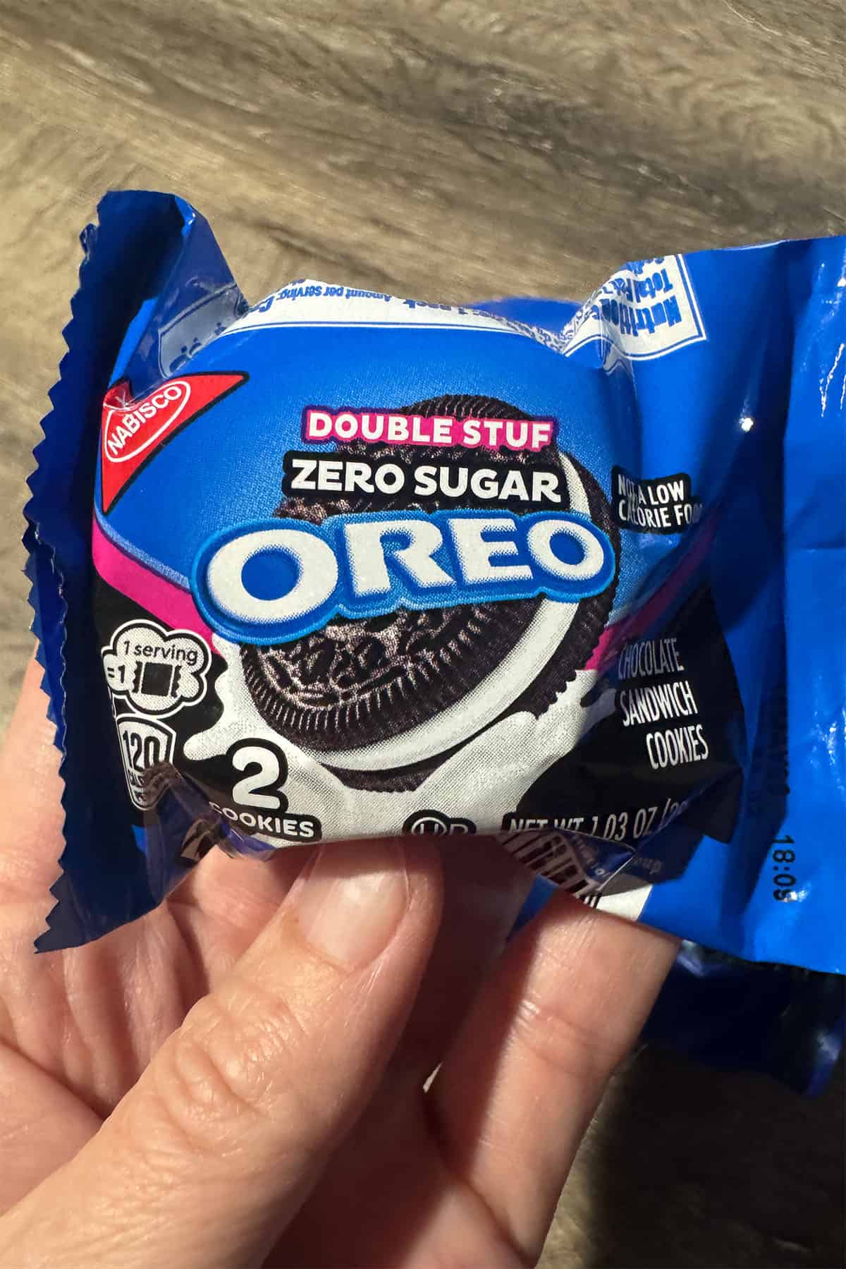 Oreo Zero sugar cookie individual pack.