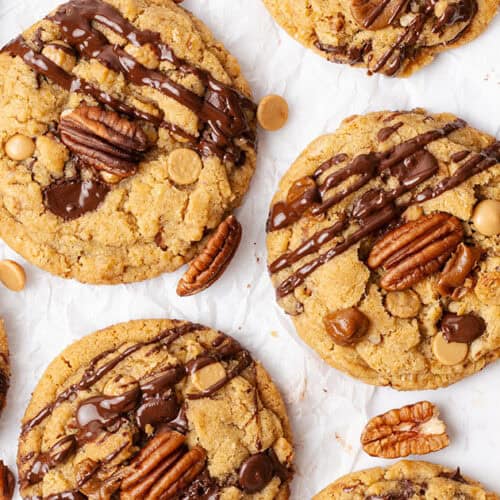 Turtle Cookies on a baking paper.