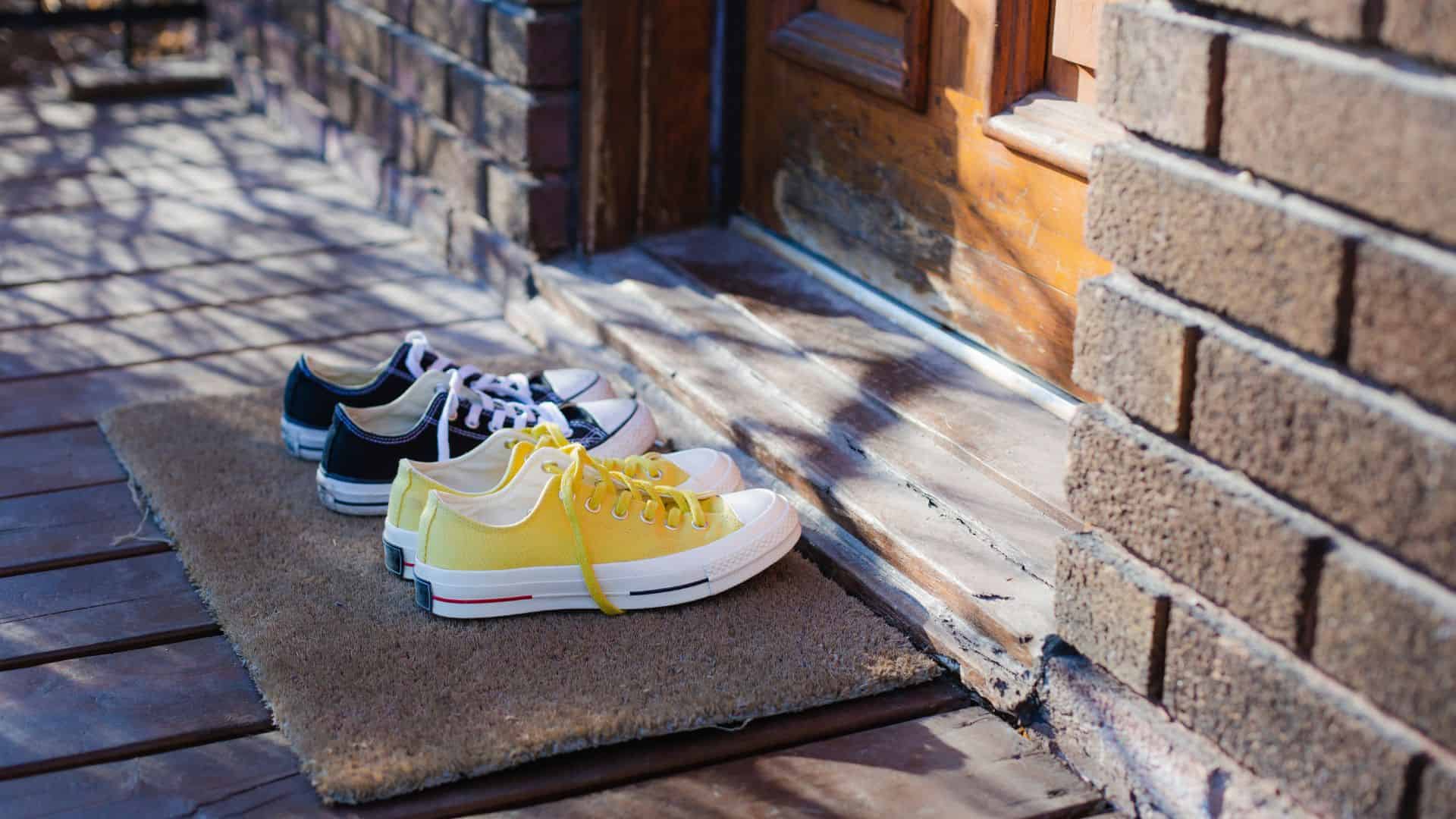 shoes on mat