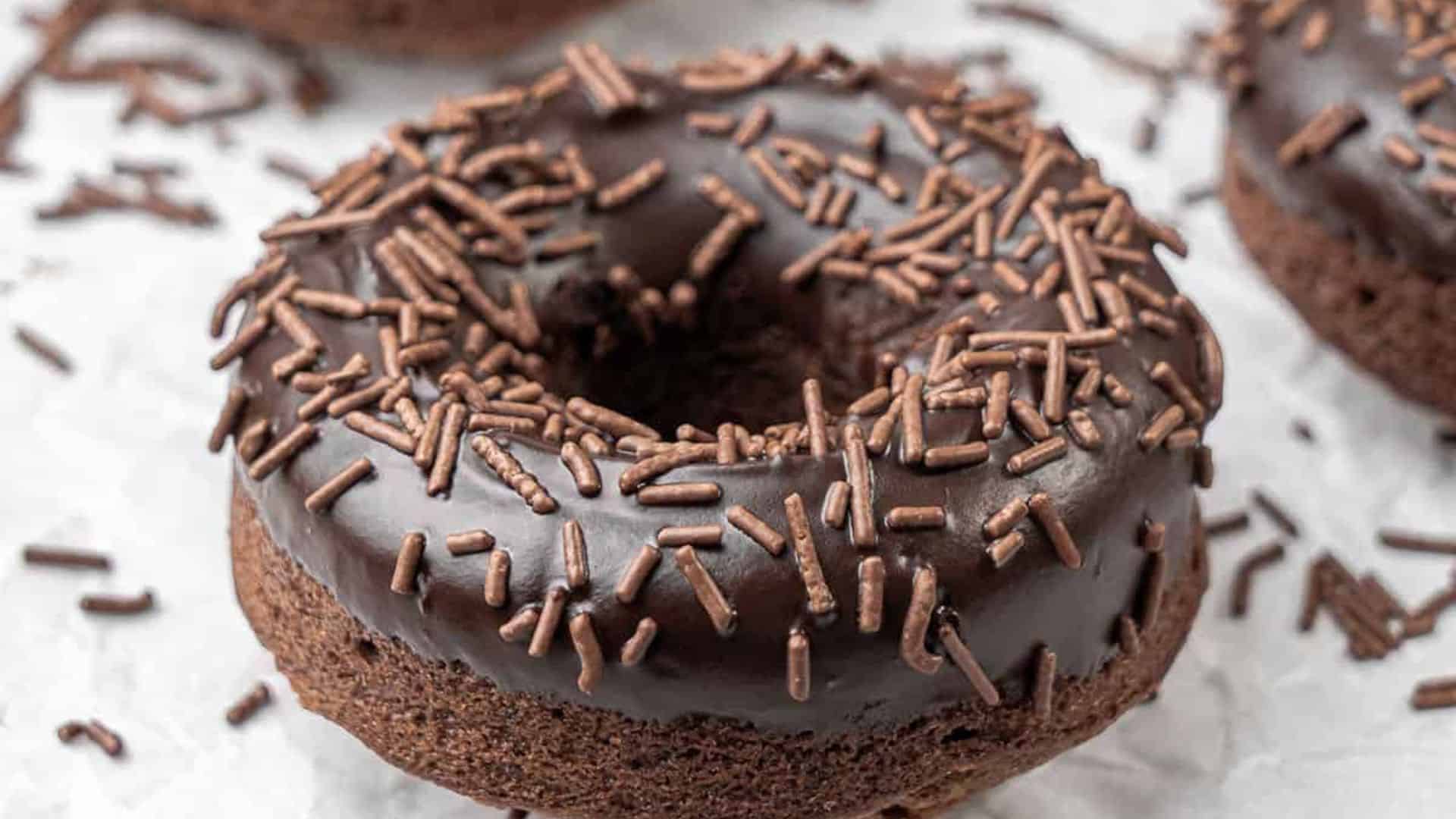 Baked Chocolate Donuts.