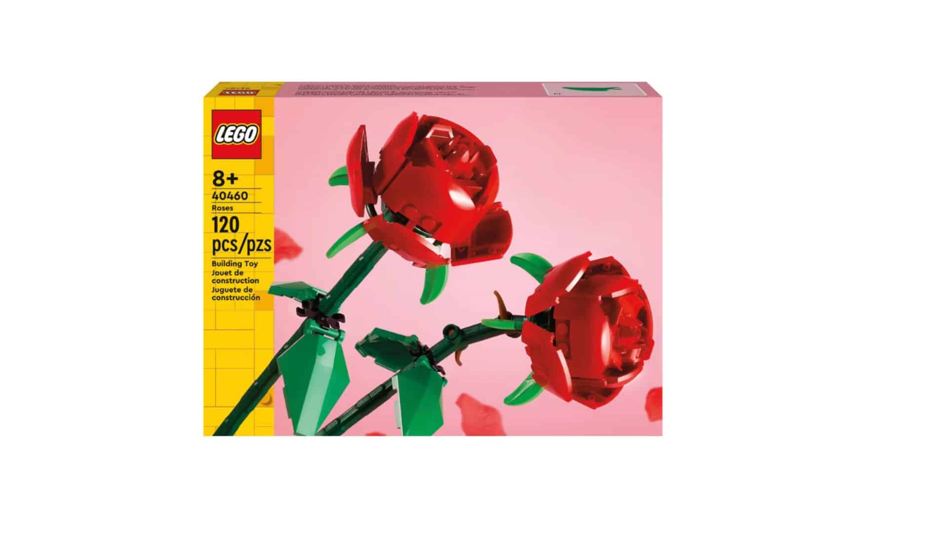 Botanical rose flower building set