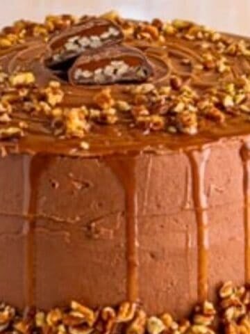Chocolate Layer Turtle Cake.