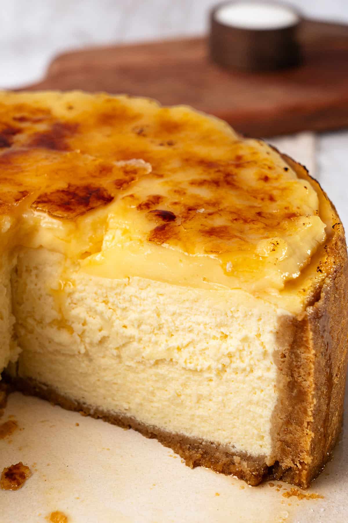 Creme brulee cheesecake.