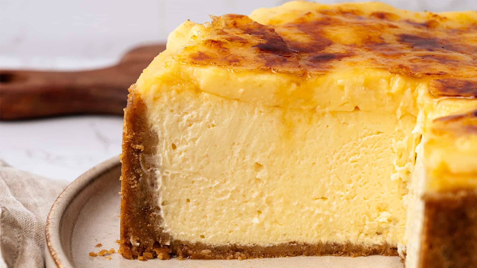 Creme brulee cheesecake.