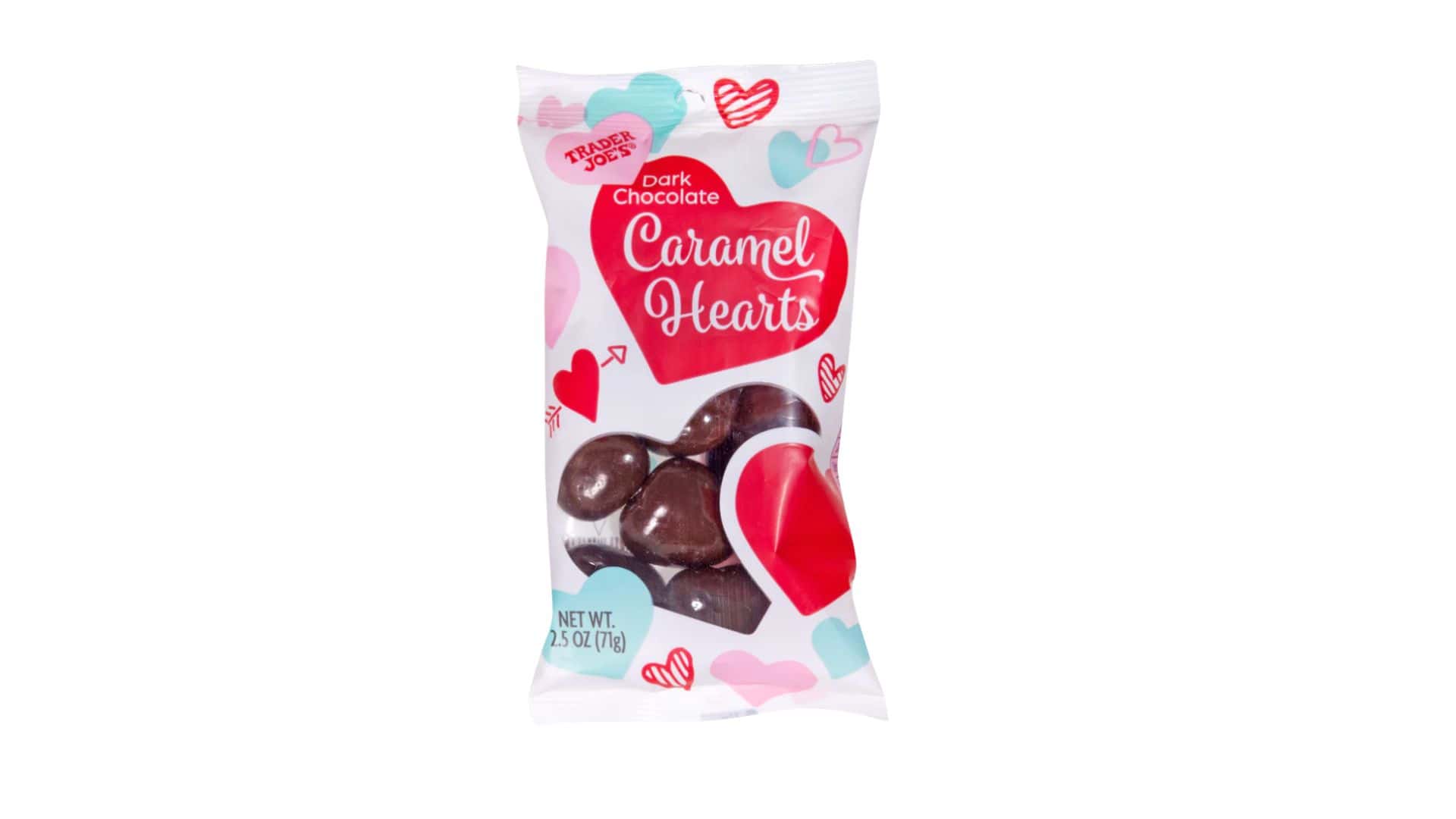 Dark chocolate caramel hearts