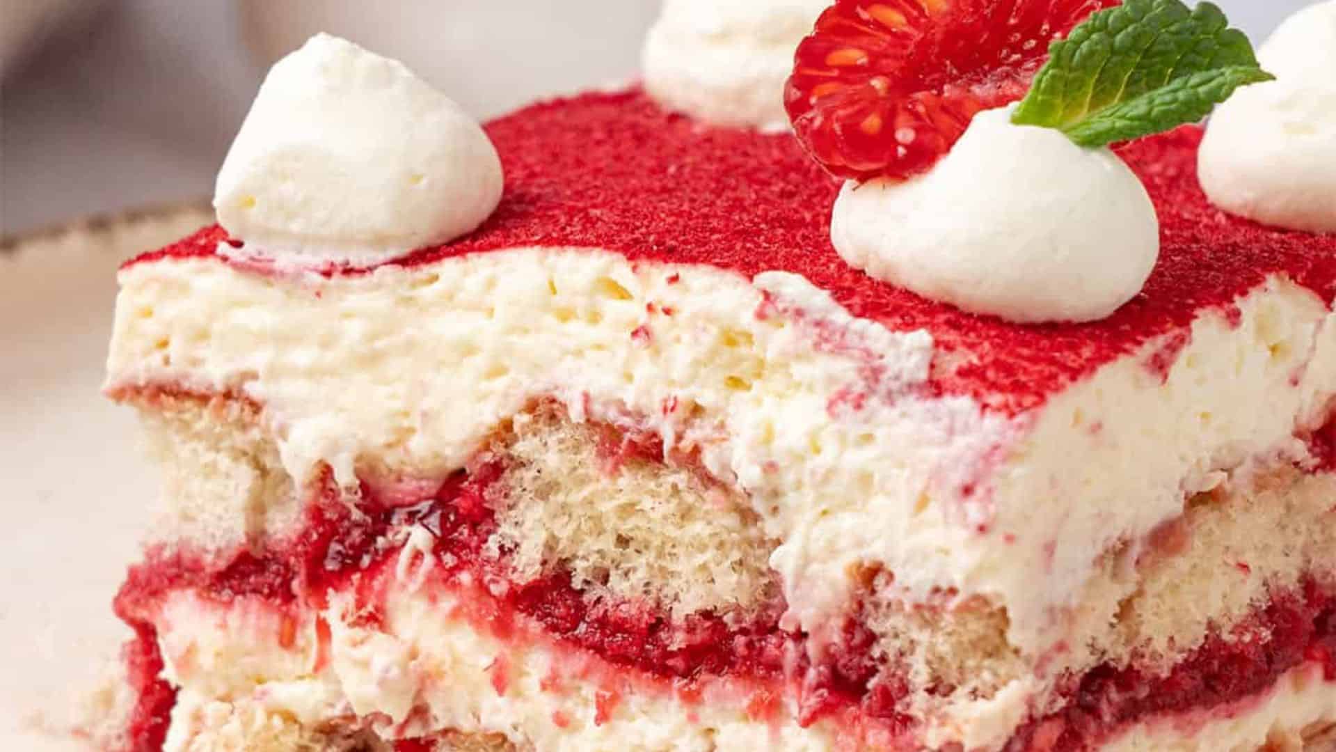 Raspberry Tiramisu.