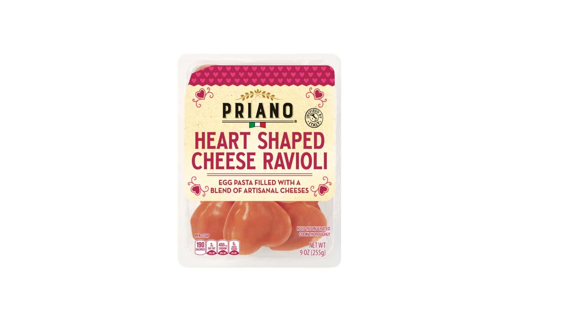 Ricotta Cuoricini ravioli