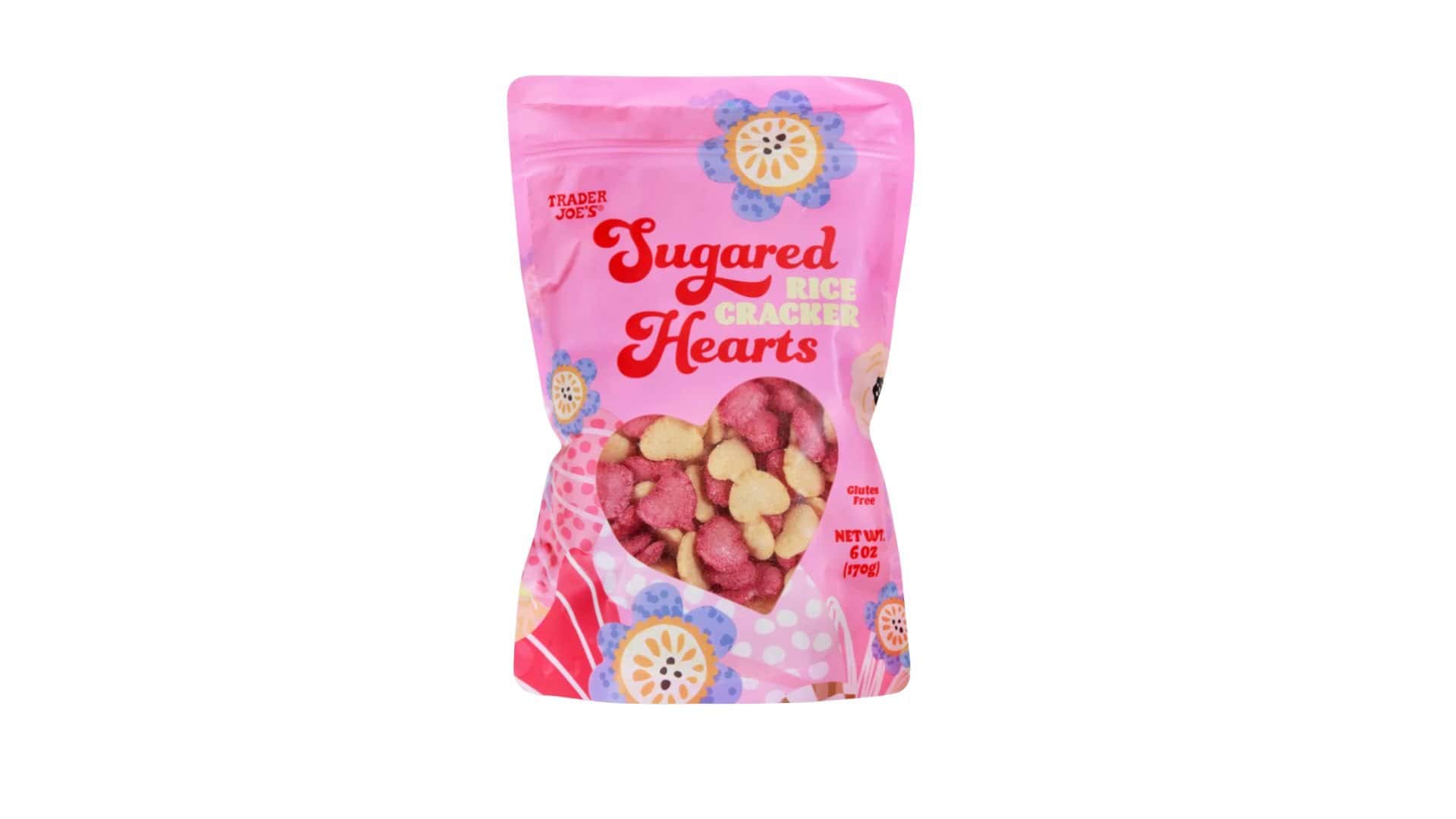Sugared rice cracker hearts