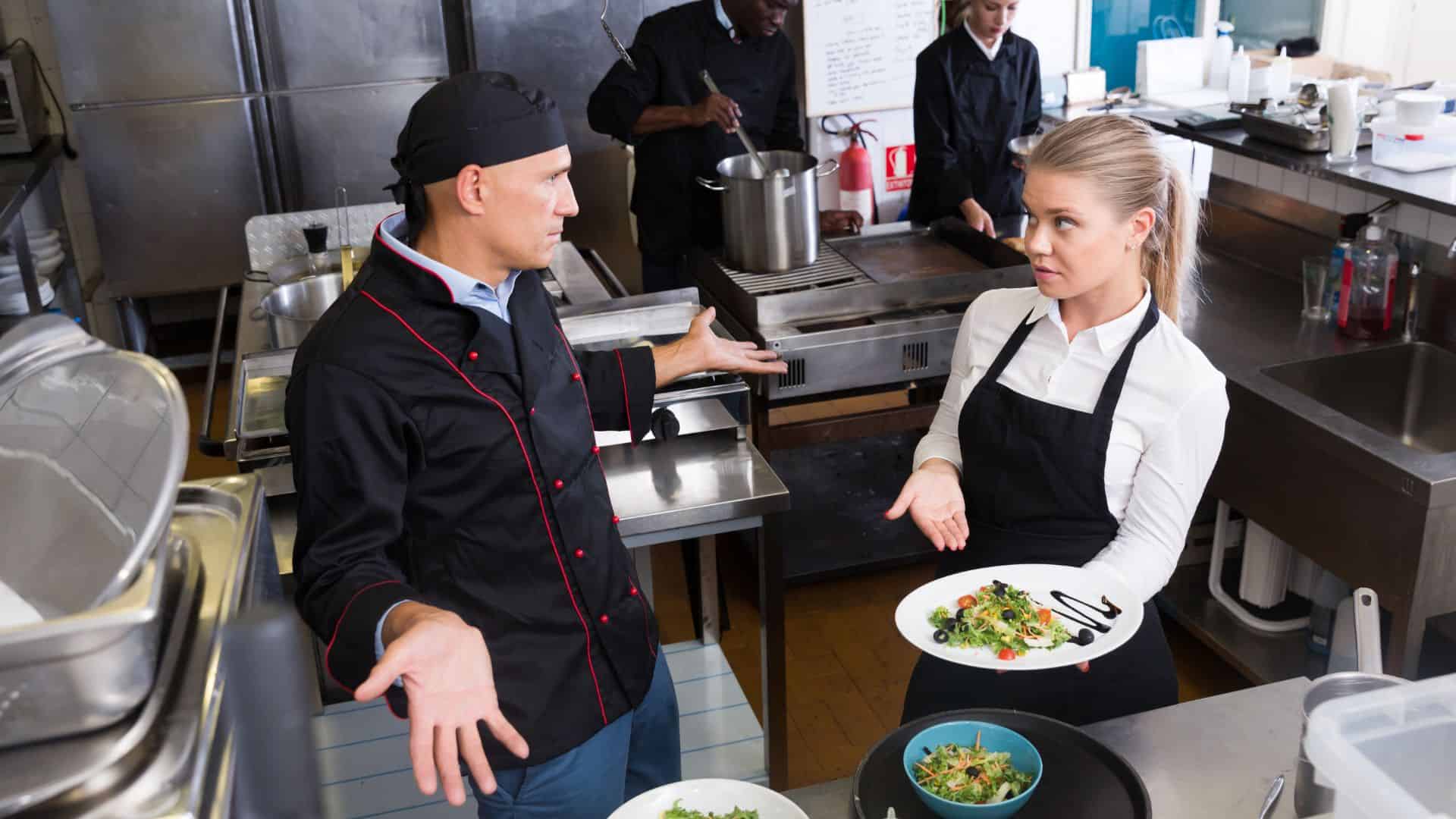 Restaurant kitchen.