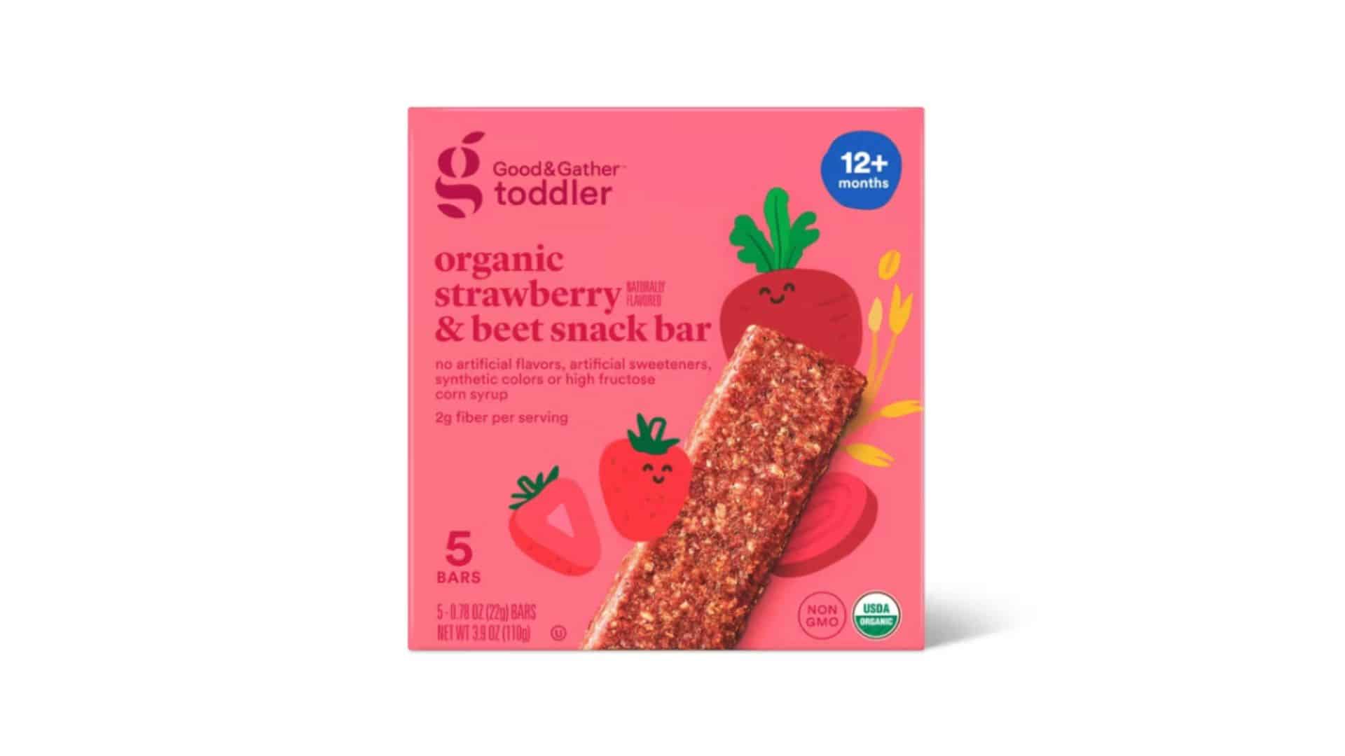 Good & Gather organic strawberry and beet bars