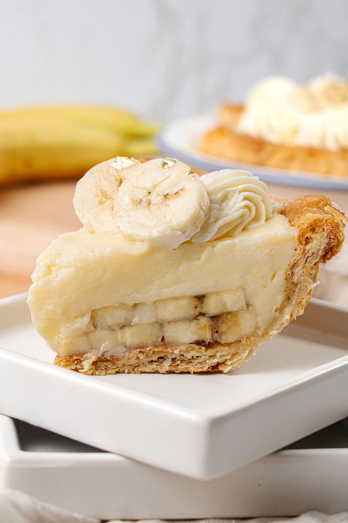 A slice of Banana Cream Pie.