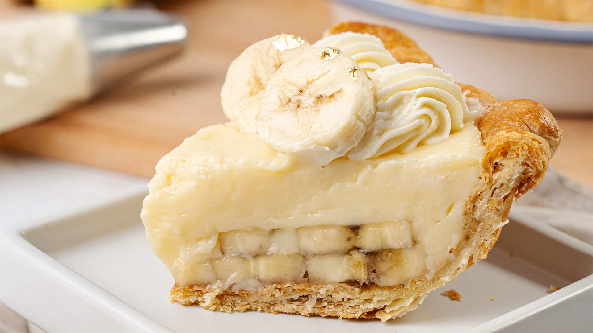 A slice of Banana Cream Pie.