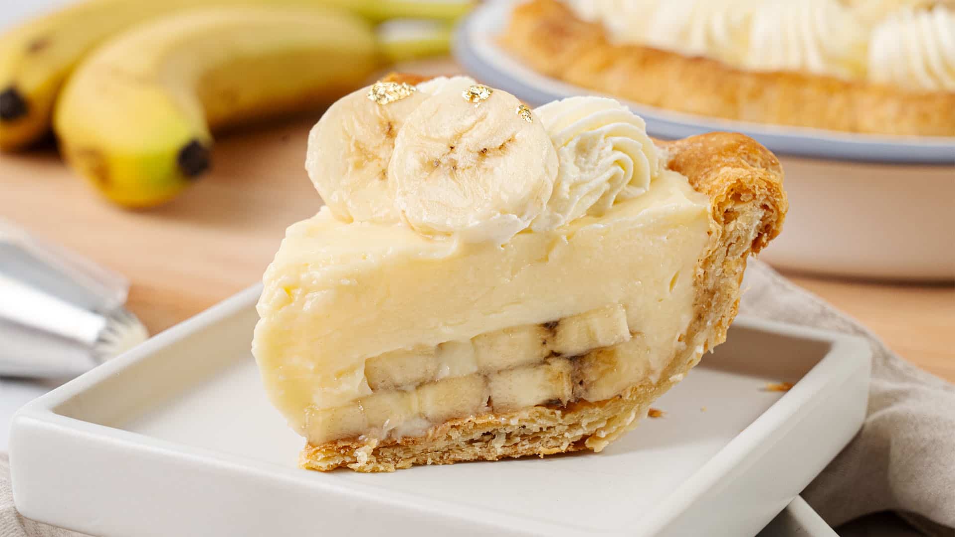 A slice of Banana Cream Pie.