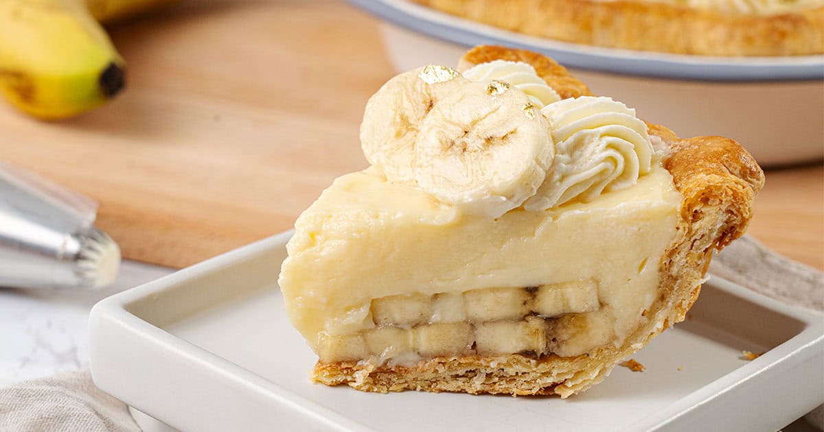 A slice of Banana Cream Pie.