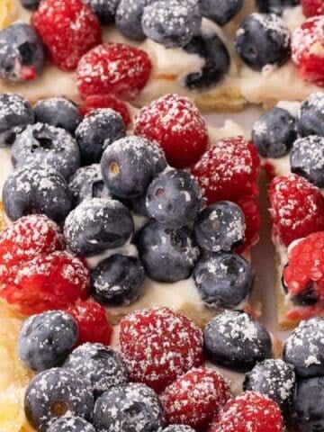 Berry Cheesecake Puff Pastry Tart.
