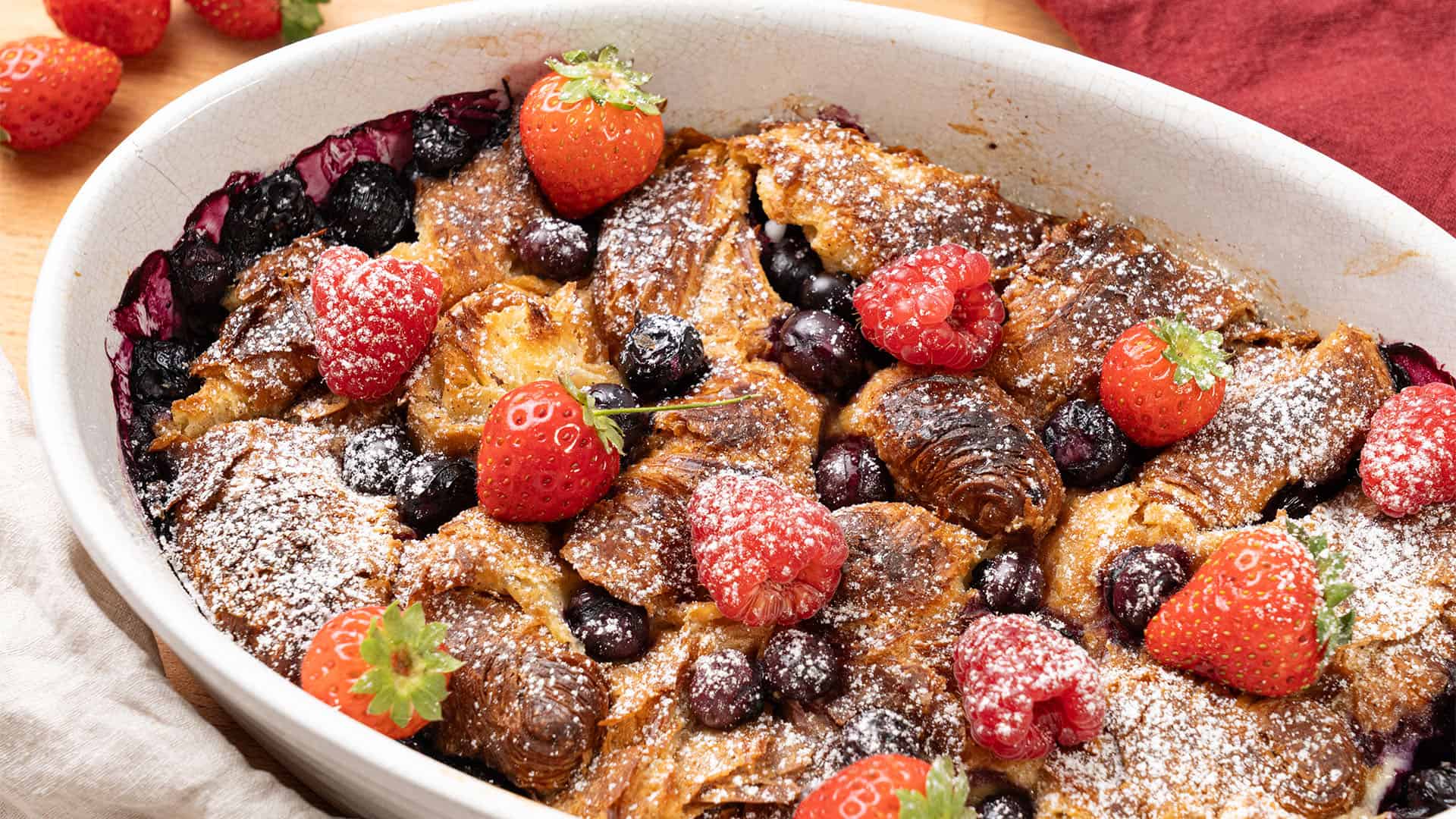 Croissant French Toast Casserole.
