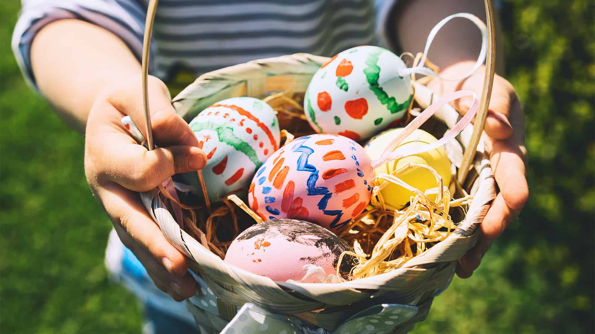 Easter egg basket.