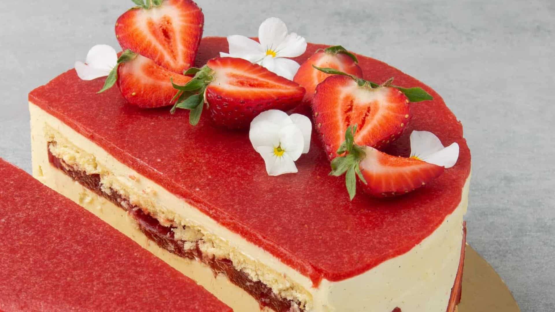 Fraisier Cake.