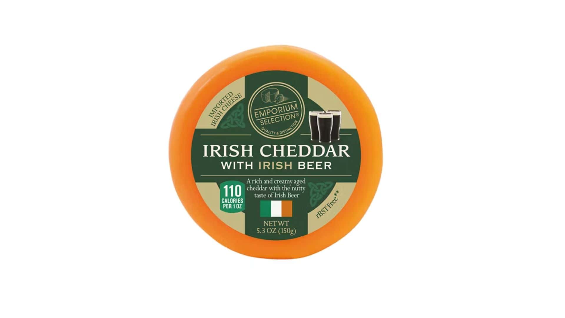 Irish cheddar with beer taste cheese