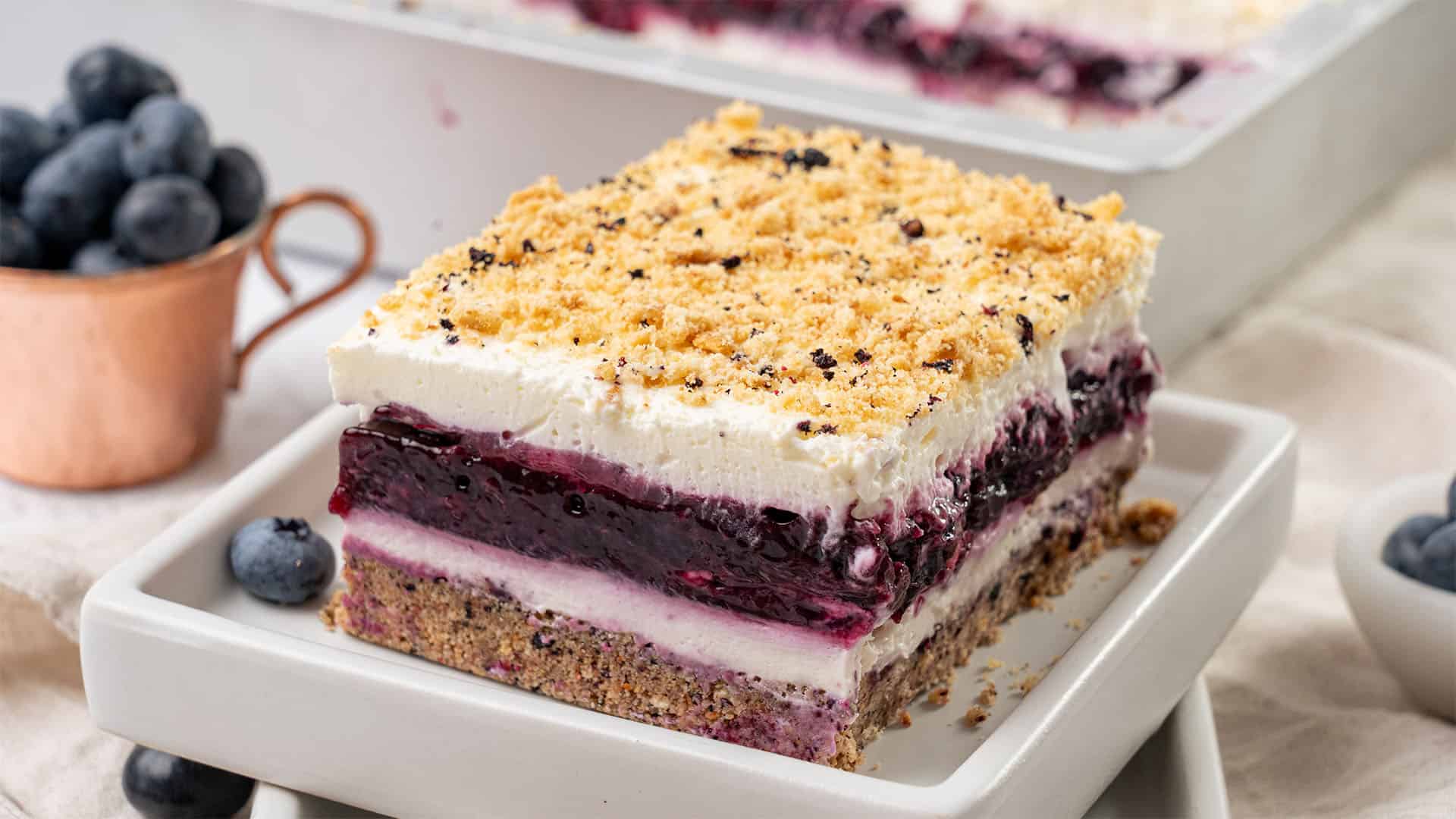 A slice of Blueberry delight.